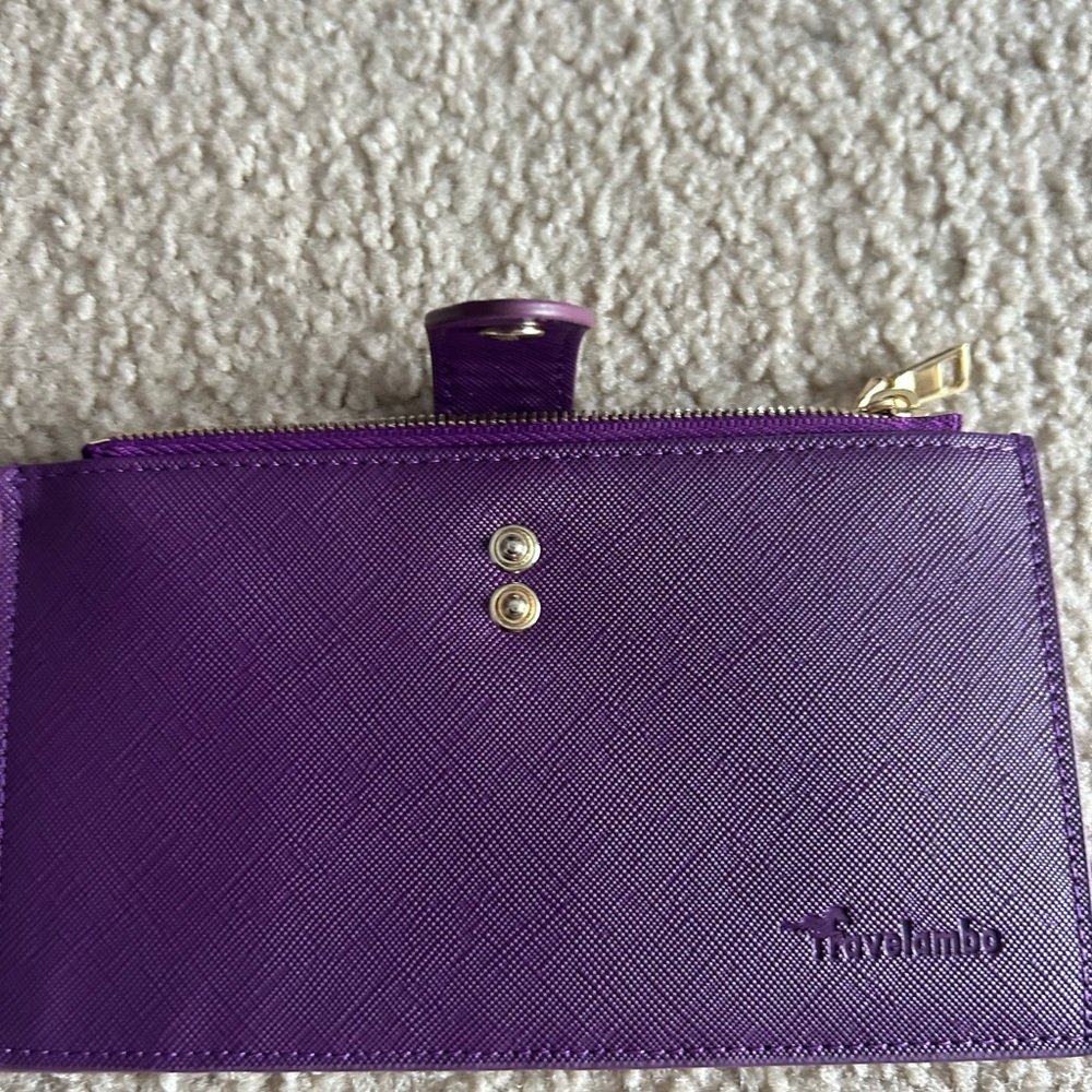 Travelambo Purple Wallet with Snap Closure